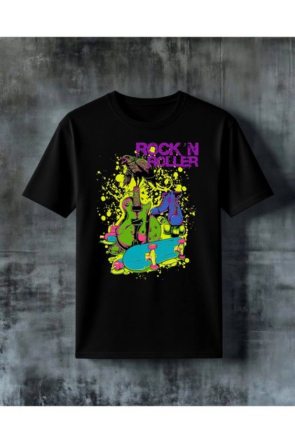 Rock N Roller Skateboard Printed Oversize T-Shirt