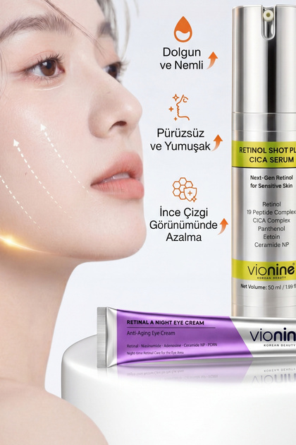 Vio nine Vionine Gece Bakım Seti 2'li (SERUM SET) - Retinol Serum