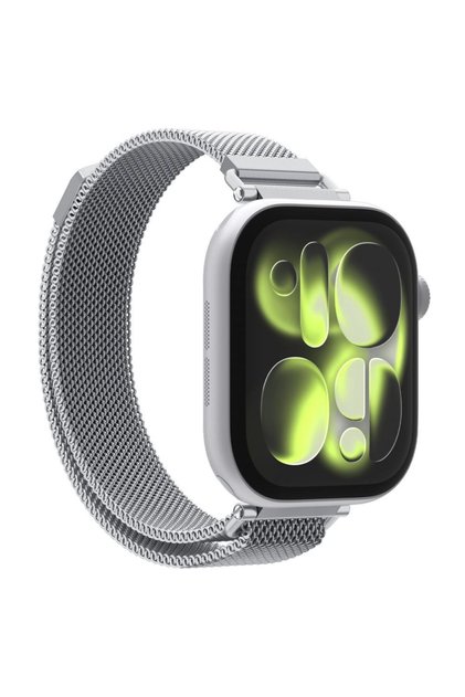 Apple Watch 42mm Seri 12/11/10 Uyumlu Kordon Band WBM4 Gümüş - AMP10498