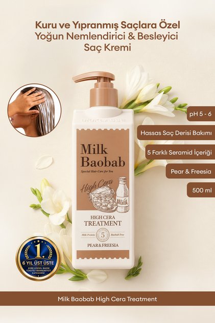 Yoğun Nemlendirici & Besleyici Saç Kremi High Cera Treatment (Pear&Freesia)