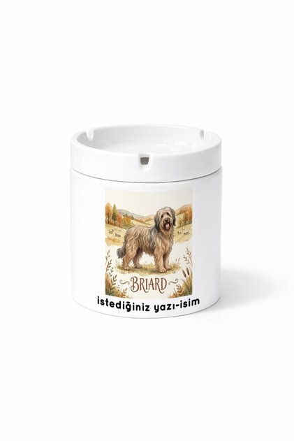 Animal Briard Dog French Shepherd Dog Double Sided Printed Porcelain Magic Mug Cup