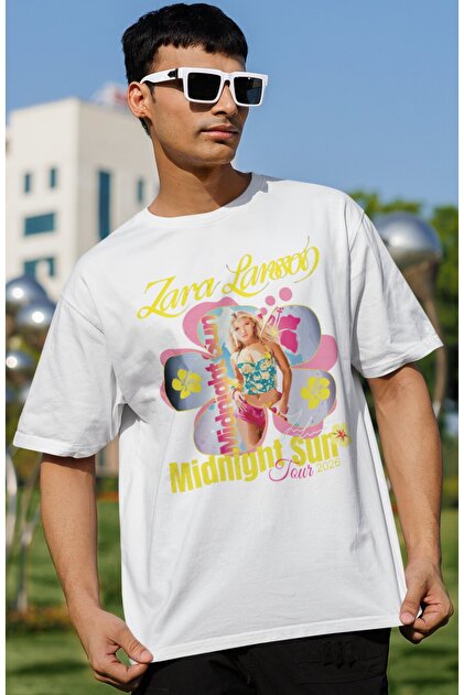 SEVBANO Zarıa Larsson Midnight Sun Şarkıcı Baskılı Unisex Oversize