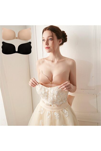 Sthxyfaith Invisible Strapless Sticky Bra Push up for Women, Adhesive Bra for Backless Dress Black and Nude- Trendyol Sthxyfaith Invisible Strapless Sticky Bra Push up for Women, Adhesive Bra for Backless Dress Black and Nude- Trendyol