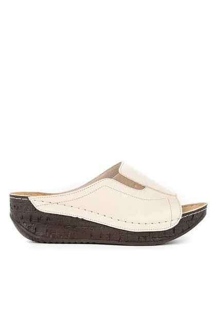 Beige Gel Sole Women's Heeled Slippers 32257 Attica Z