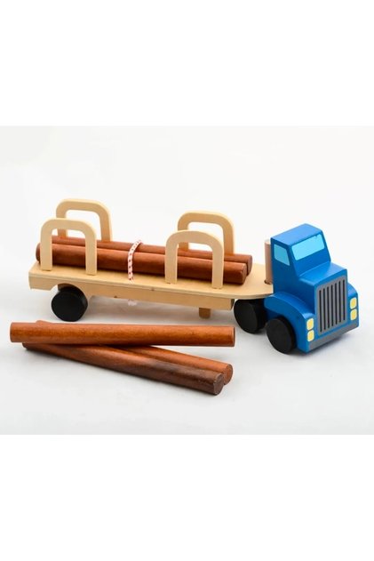 Wooden Educational Log-Carrying Truck - Motor Skills Development Balance and Coordination Game