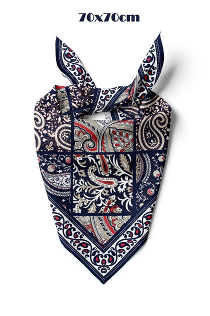 Sapphire Dream Pattern Plum 70*70cm Bandana/Scarf