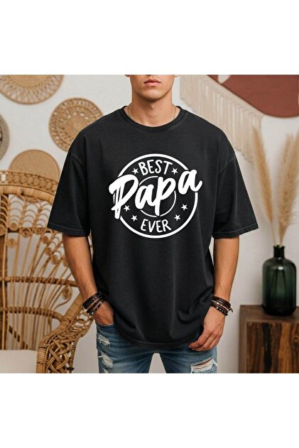 Trendy Sun Babalar günü hediyesi - Erkek Oversize T-shirt - Rahat