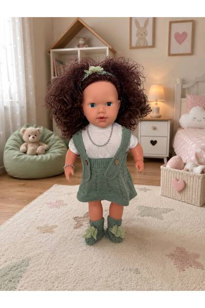 SEVİMLİ SÜSLÜ AHSEN BEBEK 65 CM SESLİ KONUŞAN ET BEBEK KOLYELİ VE BİLEKLİKLİ & OYUN VE UYKU ARKADAŞI HEDİYELİK