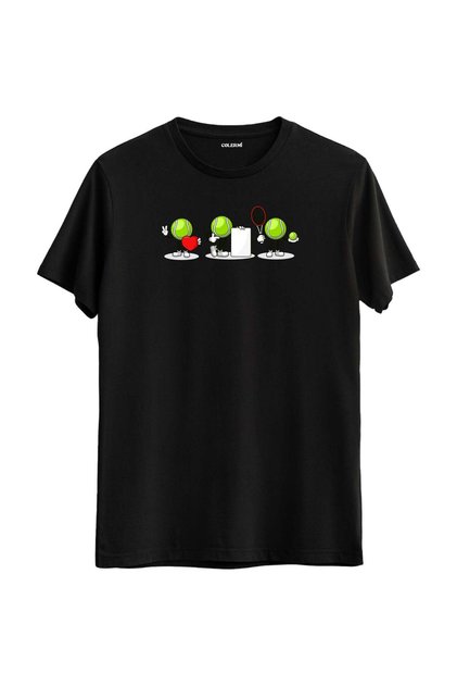 Cute Tennis Ball Characters Printed Unisex T-Shirt