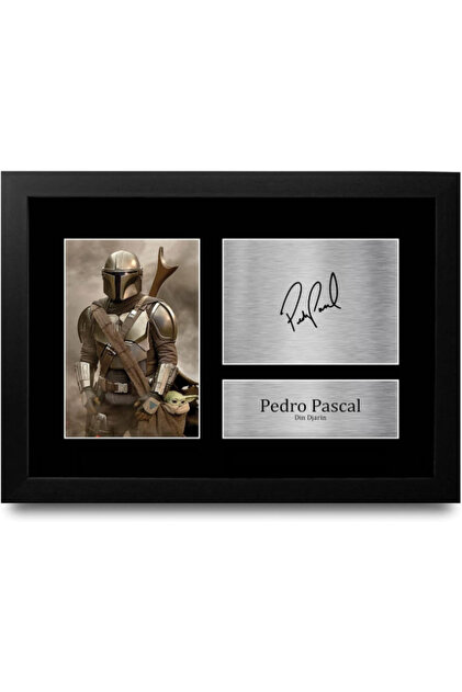 FR A4 Pedro Pascal The Mandalorian Gifts Printed Signed Autograph Picture for TV Show Fans - A4 Framed