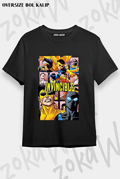 ZOKAWEAR Unisex Oversize Kalıp Invincible Manga Style Tasarım