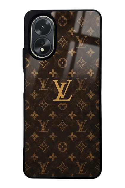 Oppo A38 Brown Gold Lv Design Glossy Phone Case