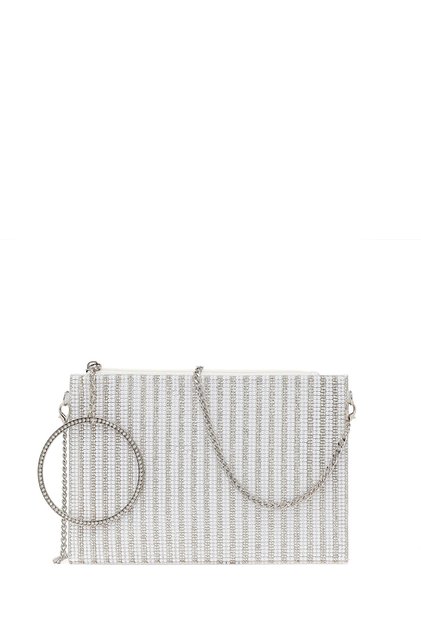 Women's Silver Chain Strap Stone Evening Dress Bag 26Pbd290614