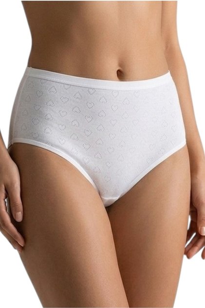 Yildiz 100% Cotton Hearted Bato Panties Set of 6 - High Waist Ribbed