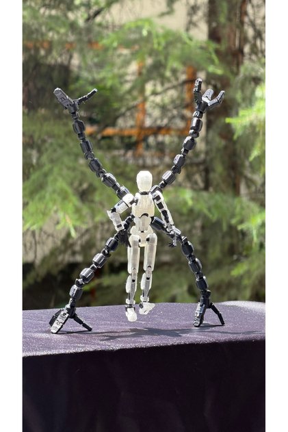 Lucky 13 Aksiyon Figürü Robot Oyuncak 13cm Şeffaf Siyah ve Mekanik Kol Eklentisi Seti