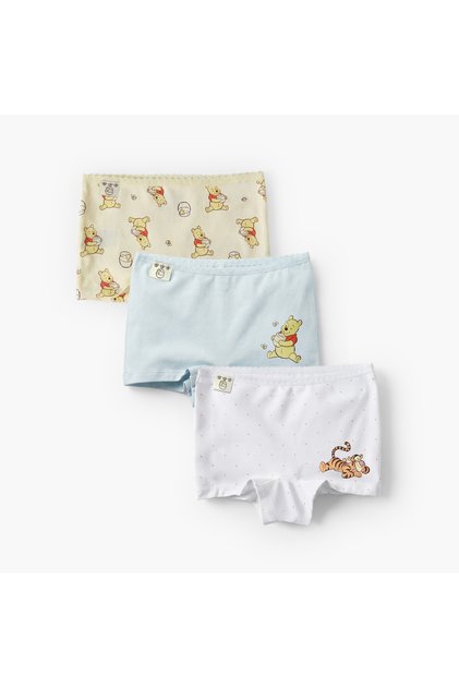 Pack of 3 Boxer Briefs with Winnie the Pooh and Tigger Print
