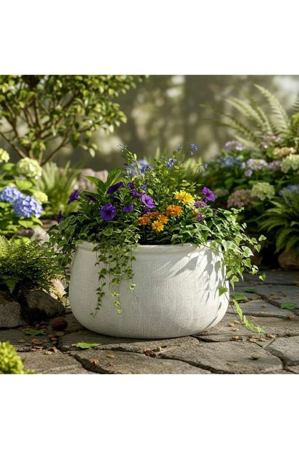 Ashen Ceramic Planter 42.5x42.5x24cm - Grey