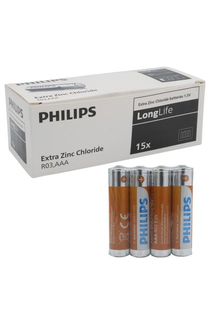 LongLife Extra Zinc-Carbon İnce Kumanda Kalem Pili AAA (60'lı Paket)