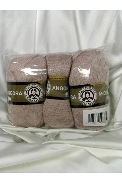 Angora Powder Pink Hand Knitting Yarn (3 Pieces) - Color: 124