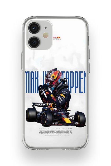 iPhone 12 Compatible Max Verstappen Patterned Transparent Phone Case
