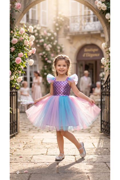 Colorful Mermaid Short Dress Evening Dresses