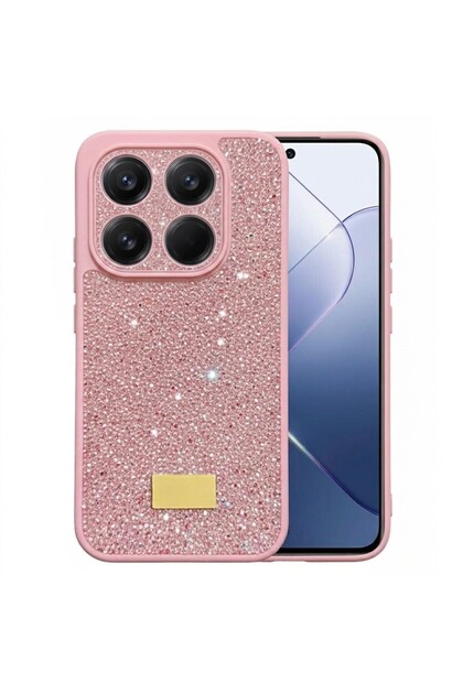 Xiaomi 14t Pro Case with Silicone Edges and Shiny Lux Diamond Cover