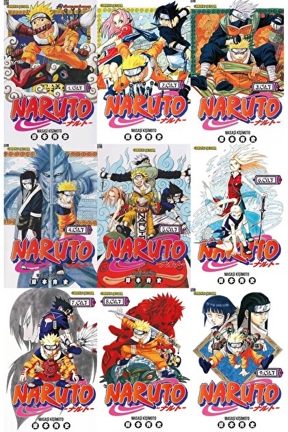 NARUTO ナルト　3,4,5,6,7,8,9巻セット Gerekli Şeyler Yayıncılık Naruto 1-2-3-4-5-6-7 Cilt Set - Fiyatı