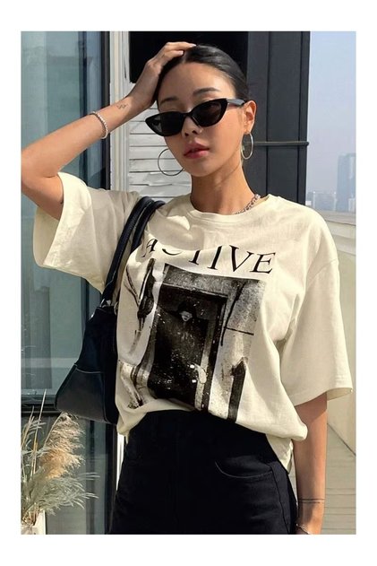 Women's printed oversized t-shirt