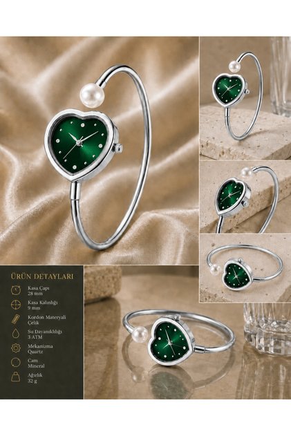 Women's Pearl Model Women's Wristwatch Bracelet