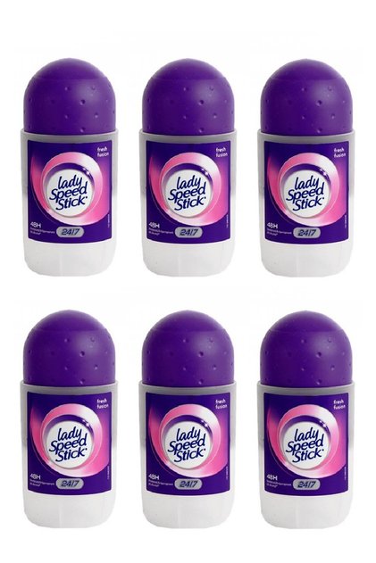 ليدي سبيد ستيك 24/7 فريش فيوجن Roll-On Antiperspirant-50Ml*6 Packages