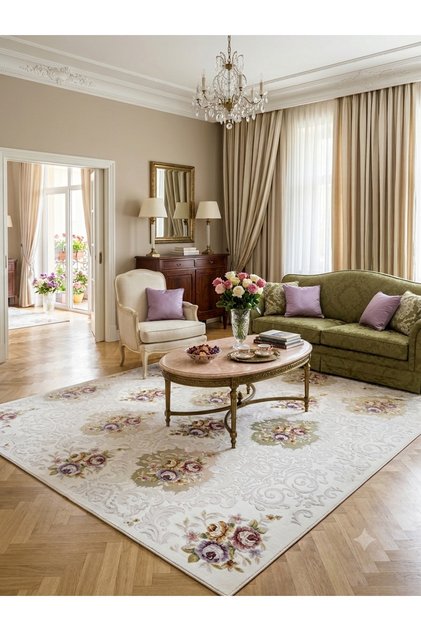 DİLEK HALI REGNUM 2596 200 x 290 ÇİÇEKLİ SALON HALISI