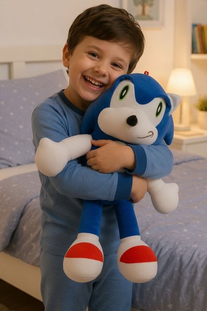 50 cm Büyük Boy Sonic Peluş Oyuncak | Sevimli, Yumuşacık Hediye & Koleksiyon Ürünü Uyku Arkadaşı