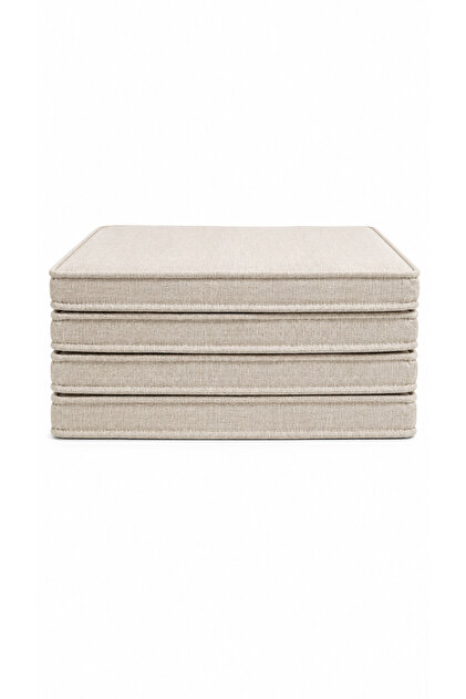 Keten Fitilli 53x46 Cm Sandalye Ölçüsüne Uygundur. 4 Parça Sandalye Koltuk Minder Seti