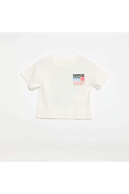 Loose-fit T-shirt with back & chest print WHITE