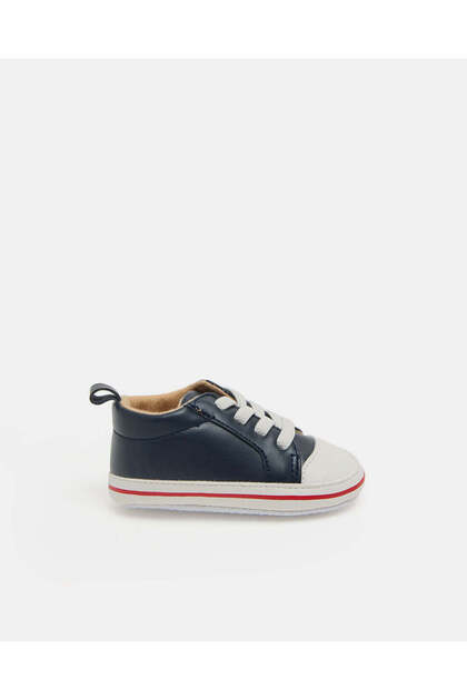 Infant Girls Navy Elastic Gore Slip-On Sneakers