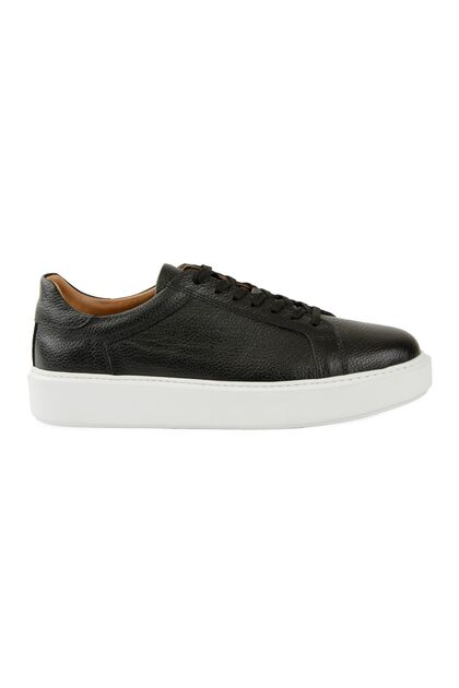 Γνήσιο δερμάτινο sneaker Floater 500975 Μαύρο