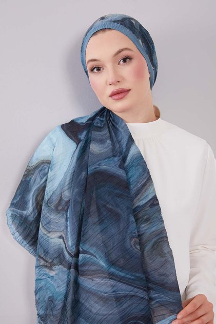 Turquoise Aura Muslin Shawl