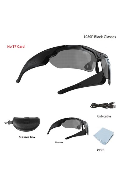 Only 1080P H23 4K HD Smart Glasses Camera Mini Eyewear Camcorder for Outdoor Cycling Driving Video R