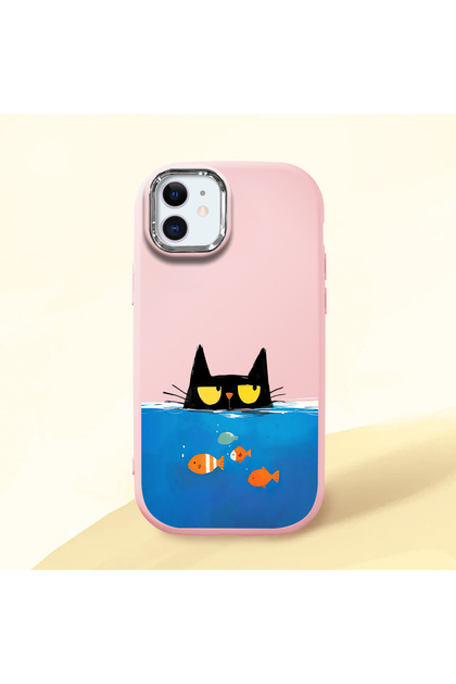 Pink Silicone Case with Shock-Absorbing Camera Protections Compatible with iPhone 12/12 Pro