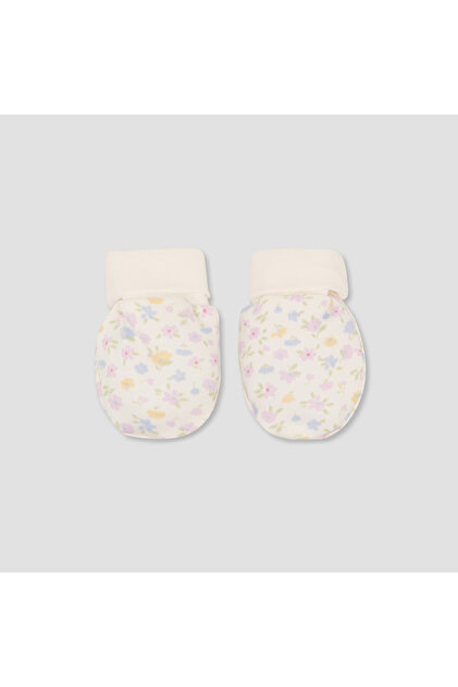 Mittens with Floral Print, 0-36 Months
