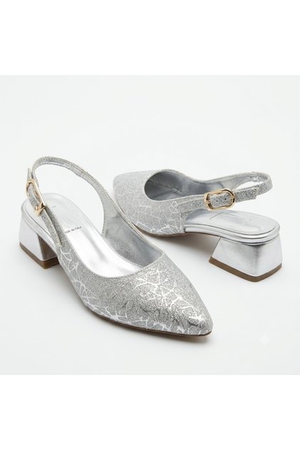 (Wiesse) Closed Toe Women's Shoes (3 cm Heel) Silver