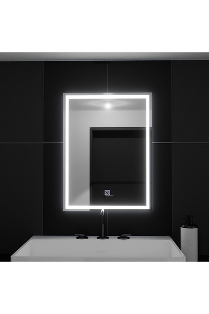 Oglinda LED Dreptunghiulară, 50x70cm, Cadru Basic Touch