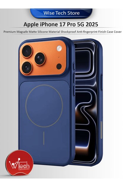 Apple iPhone 17 Pro Max 5G 2025 Premium Magsafe Matte Silicone Material Shockproof with Anti-fingerprint Finish Case Cover