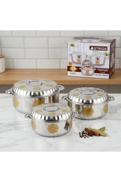Astrid Stainless Steel Food Container Set - 3 Pieces