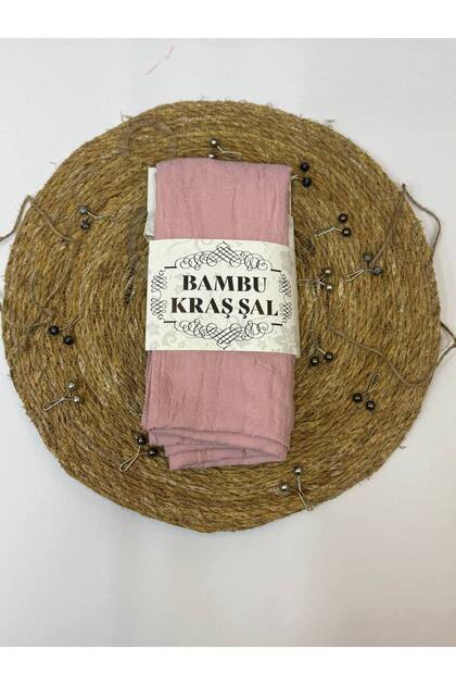 Bambu Kraş Şal kenarı dikişle