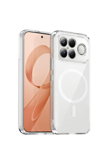Xiaomi Poco F8 Ultra Case with Magsafe Feature, Non-Yellowing Crystal Hard Cover, Transparent