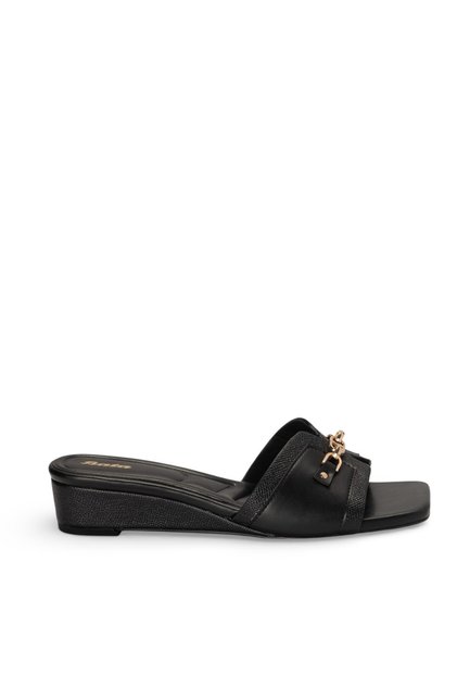 Low Heel Decorative Slide Sandals