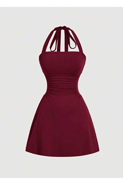 Rochie mini cu design halter pentru femei