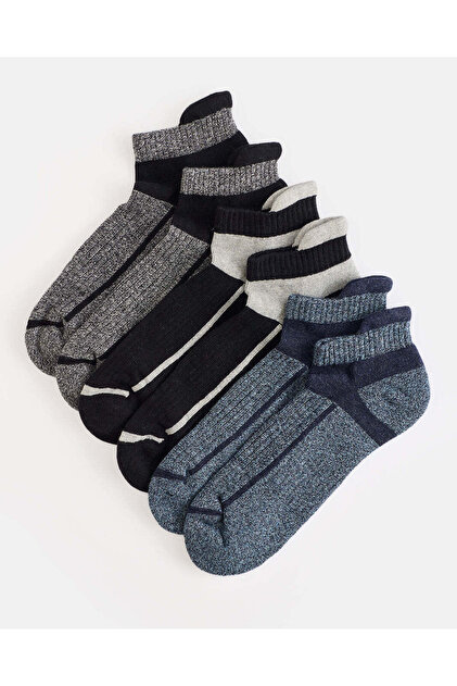 Men Assorted Half Terry Ankle Socks (Pack Of 3)
