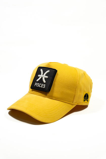 Pisces Zodiac Patch Detailed Interchangeable Patch Hat | Meshless Flat Trucker Cap Baseball Hat